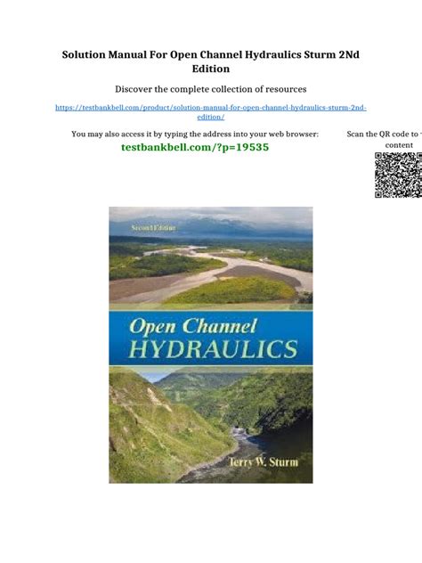 Open Channel Hydraulics Sturm Solution Manual