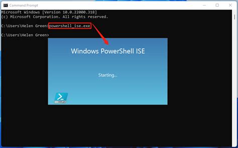 open the windows power shell ise