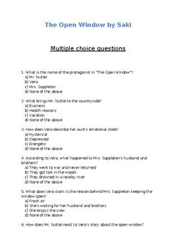 open window saki test questions