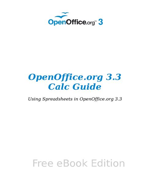 Read Open Office Calc Guide 