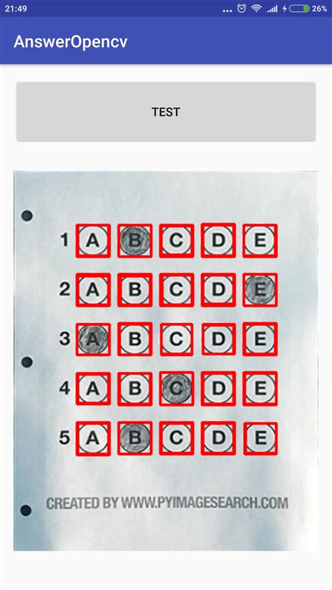 opencv Bubble sheet multiple choice scan Stack Overflow