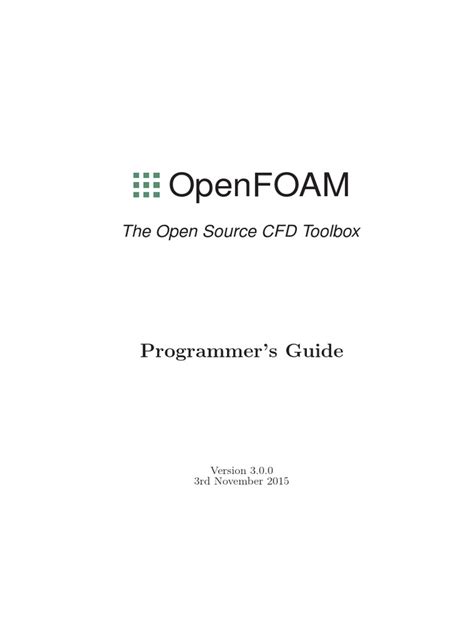 Read Openfoam Programmers Guide 