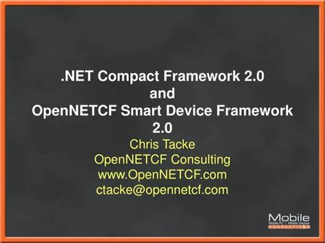 opennetcf smart device framework 4