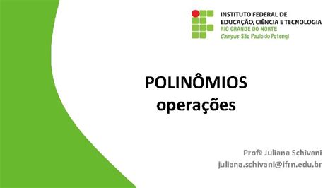 Operações Com Polinômios