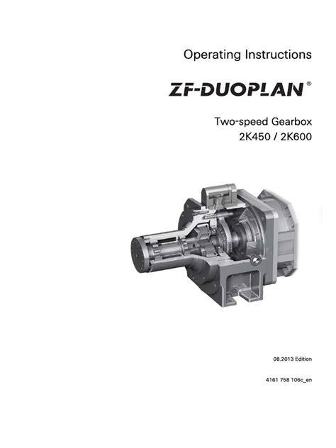 operating instructions two speed gearbox 2k250 2k300
