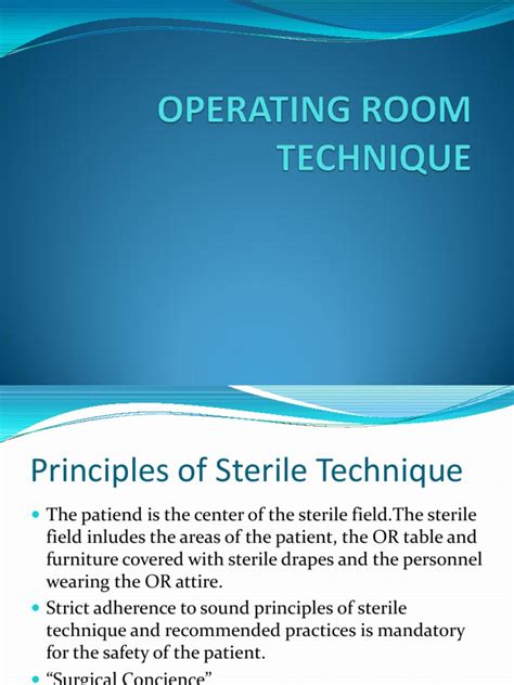 operating room technique pdf