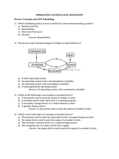 Operating System Gate Questions