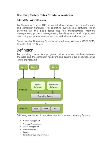 Operating System Notes Pdf