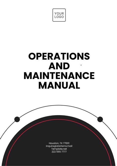 operation and maintenance instructions manual