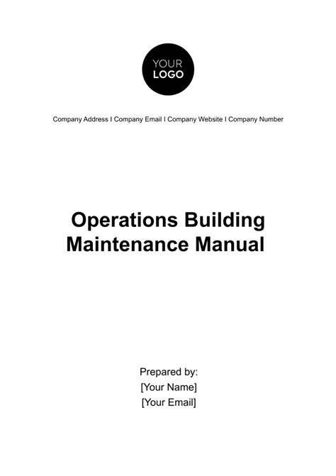 Operation Maintenance Manual Template Construction