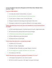 operation management heizer multiple choice questions