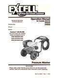 operation manual ex cell pressure washer