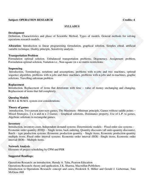operation research notes for btech