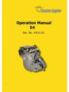 Read Online Operation Manual E4 01 Austro Engine 
