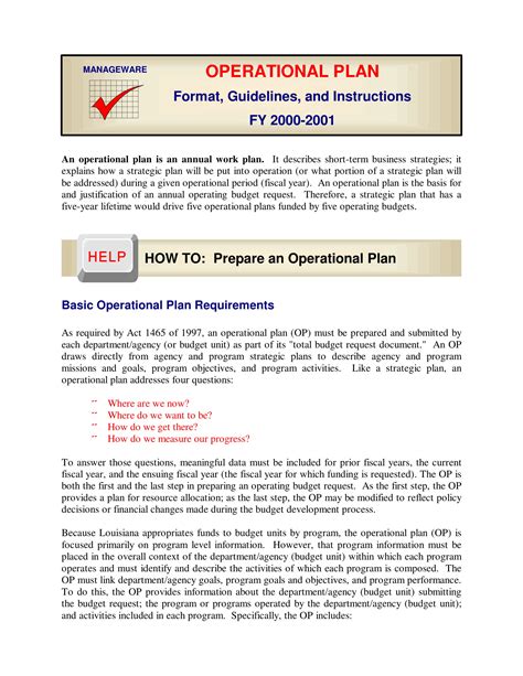 Read Online Operational Guidelines Template 