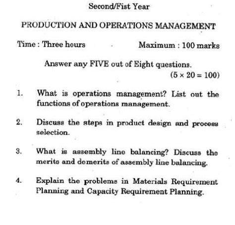 Full Download Operational Management Bharathiar University 