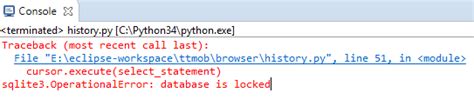 operationalerror database is locked python