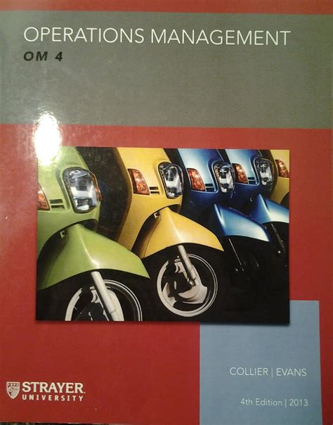 Operations Management Collier Evans 4th Edition