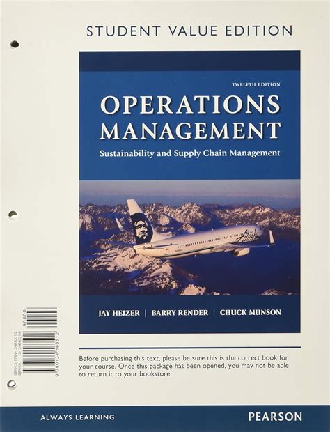 Operations Management Jay Heizer Barry Render 10th Edition