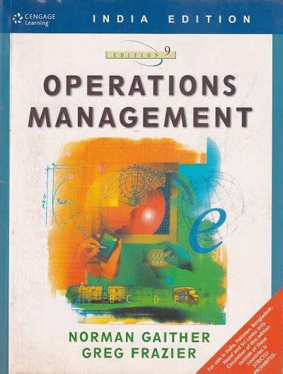 operations management norman gaither greg frazier