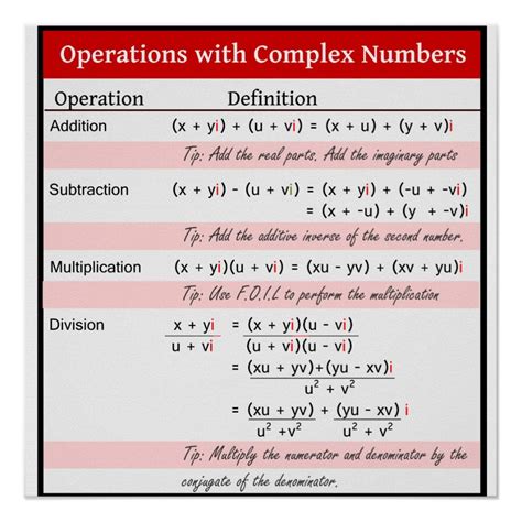 Operations With Complex Numbers Algebra Answers