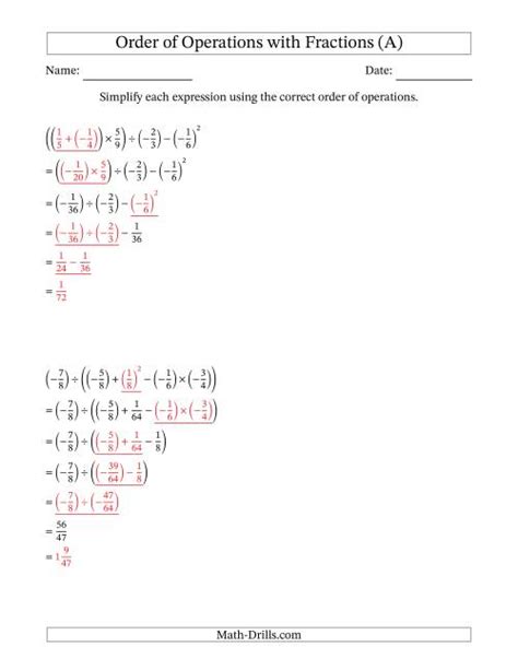 Operations With Negative Fractions Worksheet Teaching Resources Tpt Negative Fractions Worksheet - Negative Fractions Worksheet