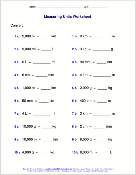 Operations With Units Of Measure Worksheets Converting Units Of Measure Worksheet - Converting Units Of Measure Worksheet