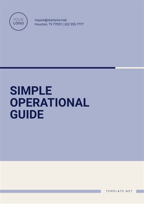 Read Online Operations Guide Sample 