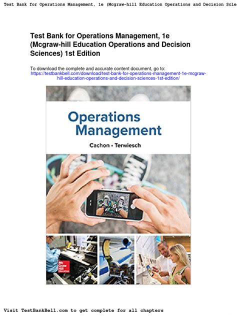 Full Download Operations Management 1E Mcgraw Hill Education Operations And Decision Sciences 