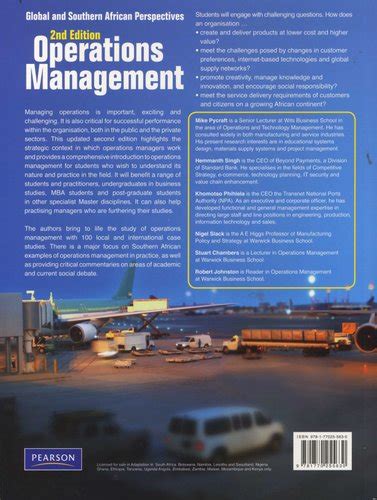 Read Online Operations Management 2Nd Edition Pycraft Download 