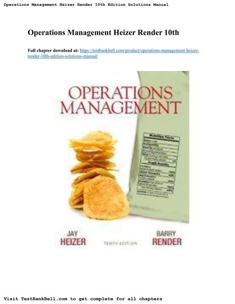 Full Download Operations Management Heizer Render 10Th Edition Solutions Manual 