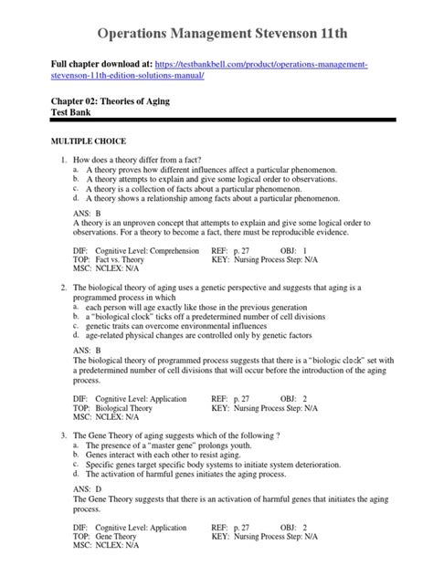 Read Online Operations Management Stevenson 11Th Edition Solutions 