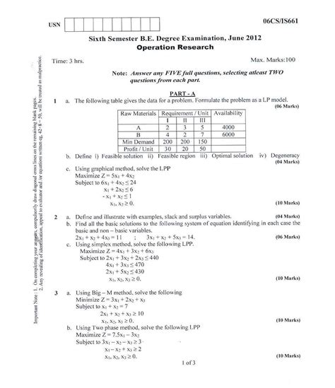 Full Download Operations Research Exam Questions And Its Solutions 