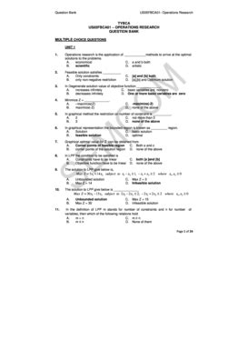 Download Operations Research Exam Questions And Its Solutions 
