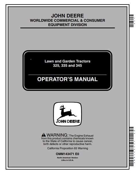 Operator S Manual John Deere