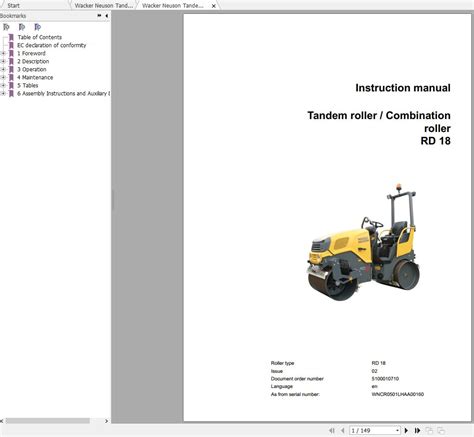Operator S Manual Roller Rd 7 Wacker Neuson