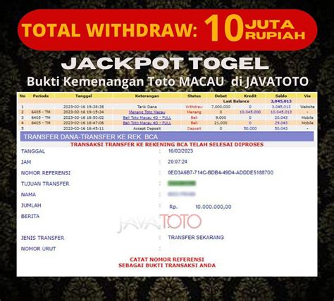Operatoto Bukti Jackpot Togel Toto Macau 13 Juni 2023 - Operatoto.net