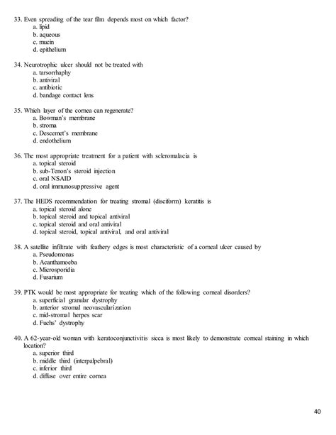Read Online Ophthalmology Mcqs With Answers 