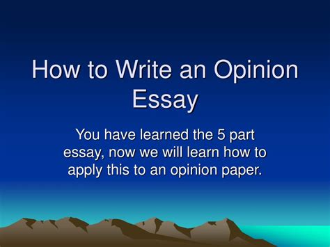 Opinion Essay Powerpoint Presentation How To Write An Opinion Writing 3rd Grade Powerpoint - Opinion Writing 3rd Grade Powerpoint