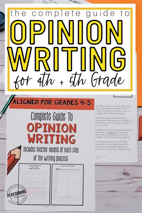 Opinion Writing 4th Amp 5th Grade Opinion Writing Opinion Writing For 5th Graders - Opinion Writing For 5th Graders