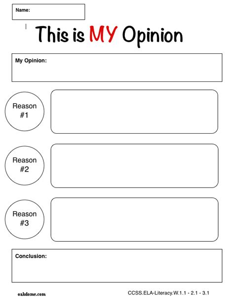 Opinion Writing Graphic Organizer 2nd Grade   Opinion Writing Ideas Amp Resources The Curriculum Corner - Opinion Writing Graphic Organizer 2nd Grade