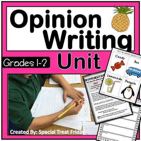 Opinion Writing Special Treat Friday Opinion Writing For Second Graders - Opinion Writing For Second Graders