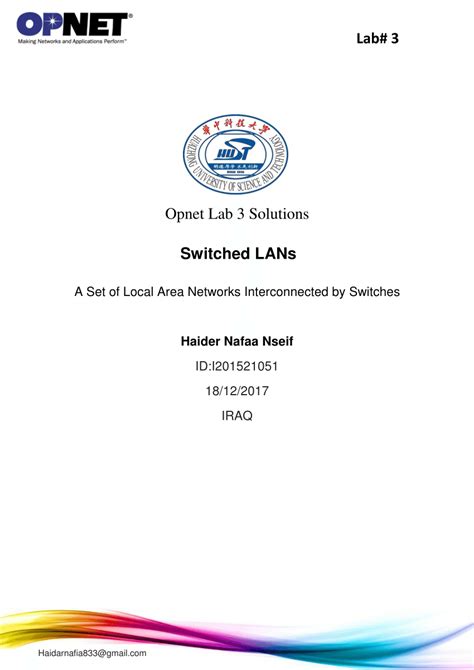 Opnet Lab 3 Solutions