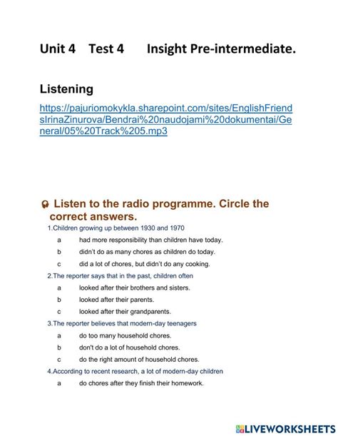 Read Online Opportunities Pre Intermediate Test 4 Module 4 Answer 