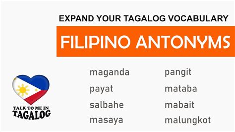 opposite meaning tagalog