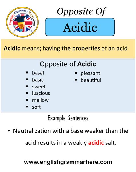 Opposite Of Acidic