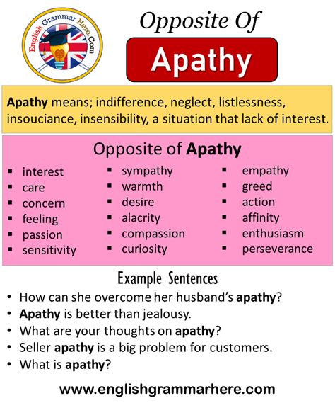 Opposite Of Apathy