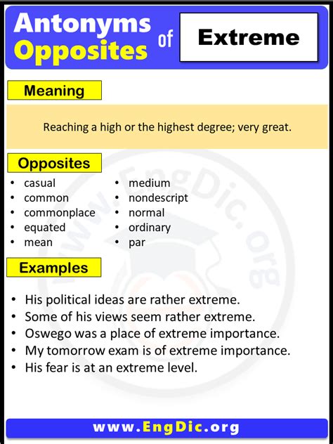 Opposite Of Extreme