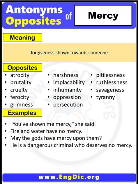 Opposite Of Mercy