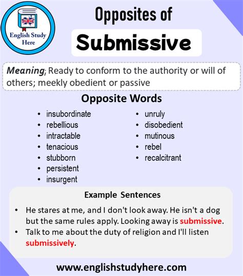 Opposite Of Submissive
